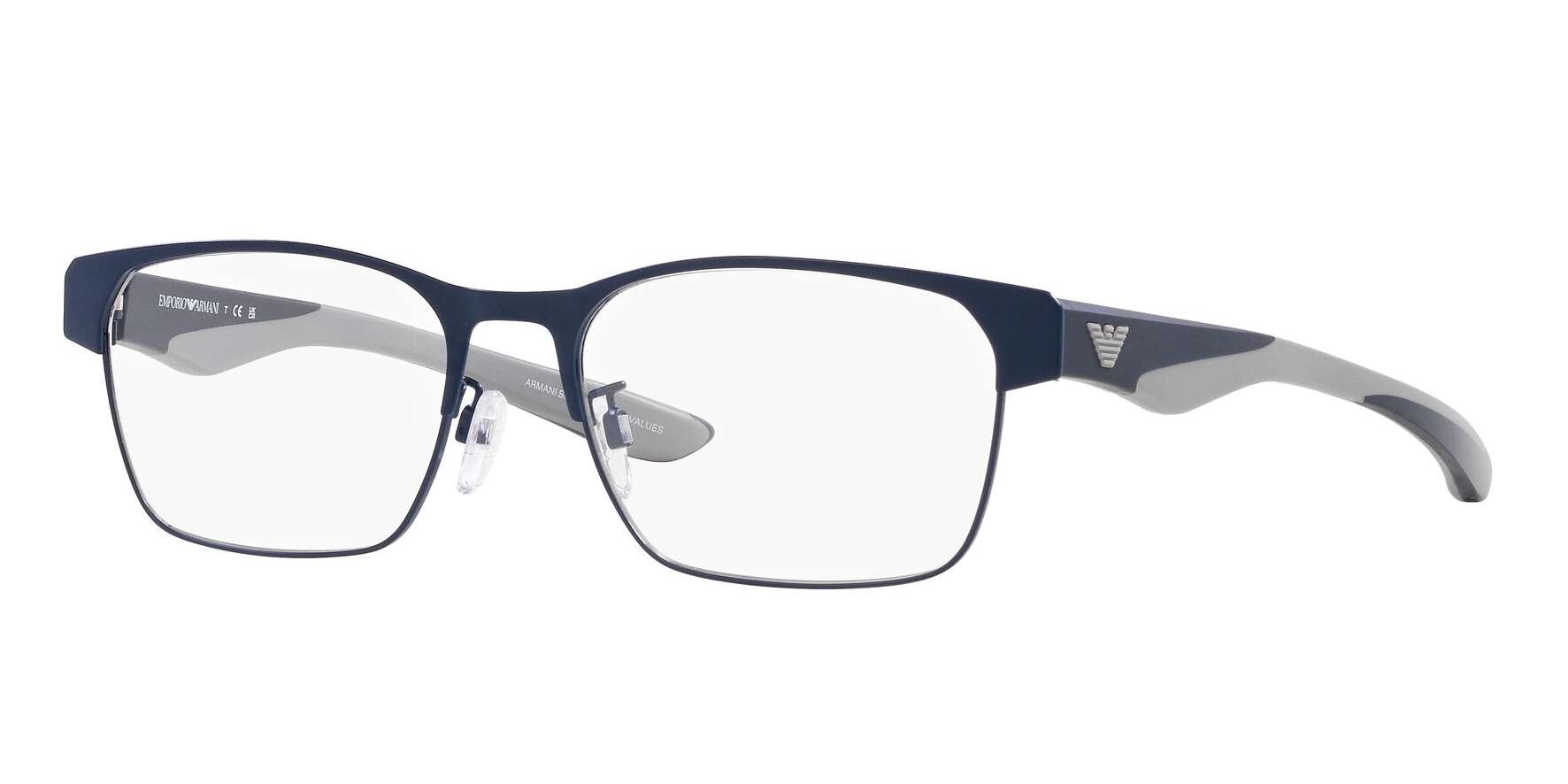 Armani briller - ea1141 fra Emporio Armani - Blå - Metall - rektangulær - Medium