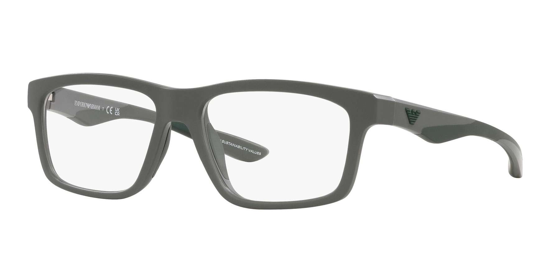 Armani briller - ea3220u fra Emporio Armani - Grå - Plast - oval - large