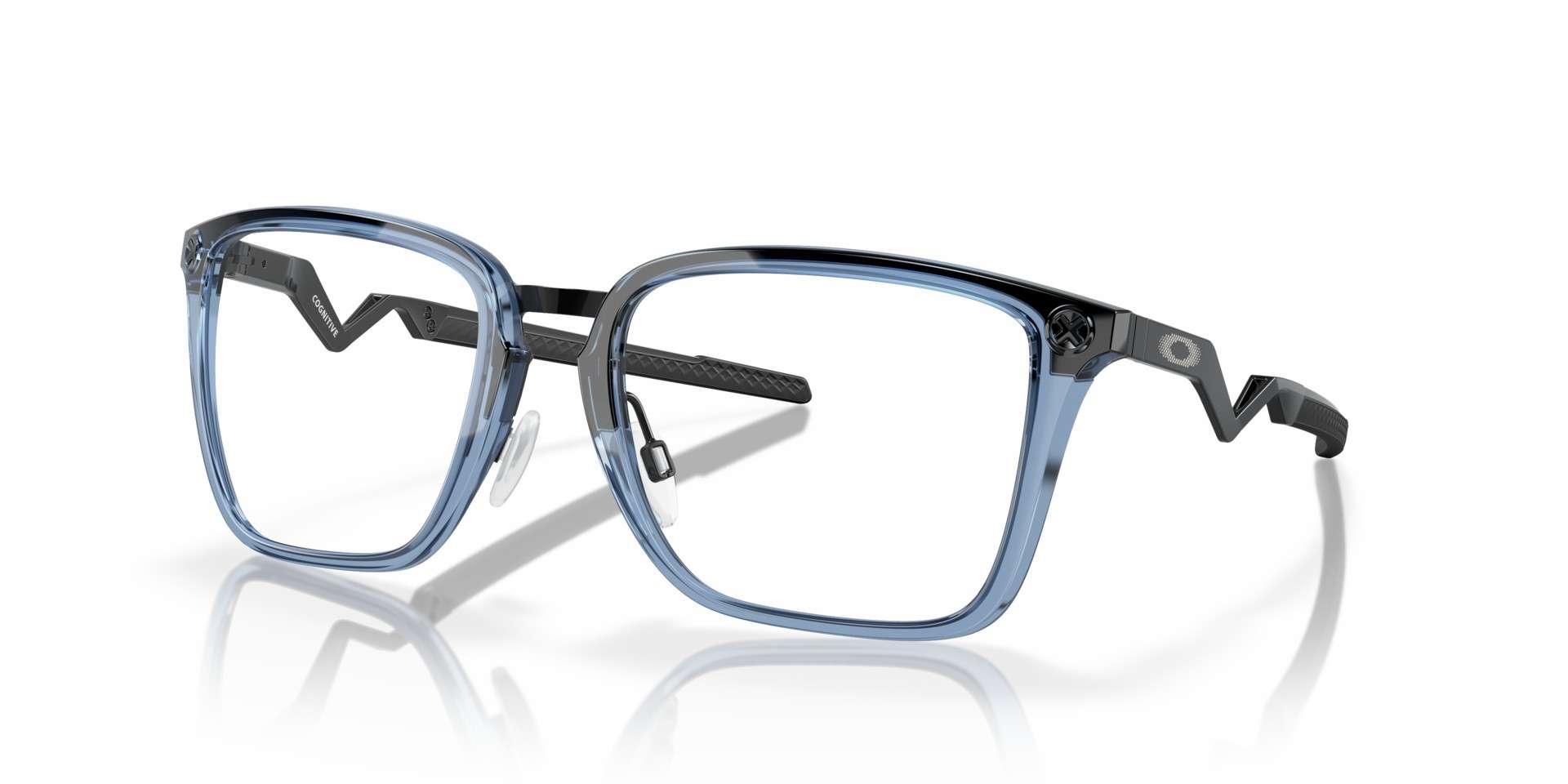 Briller - Cognitive fra Oakley - Blå - titan,plast - Rektangulær - large