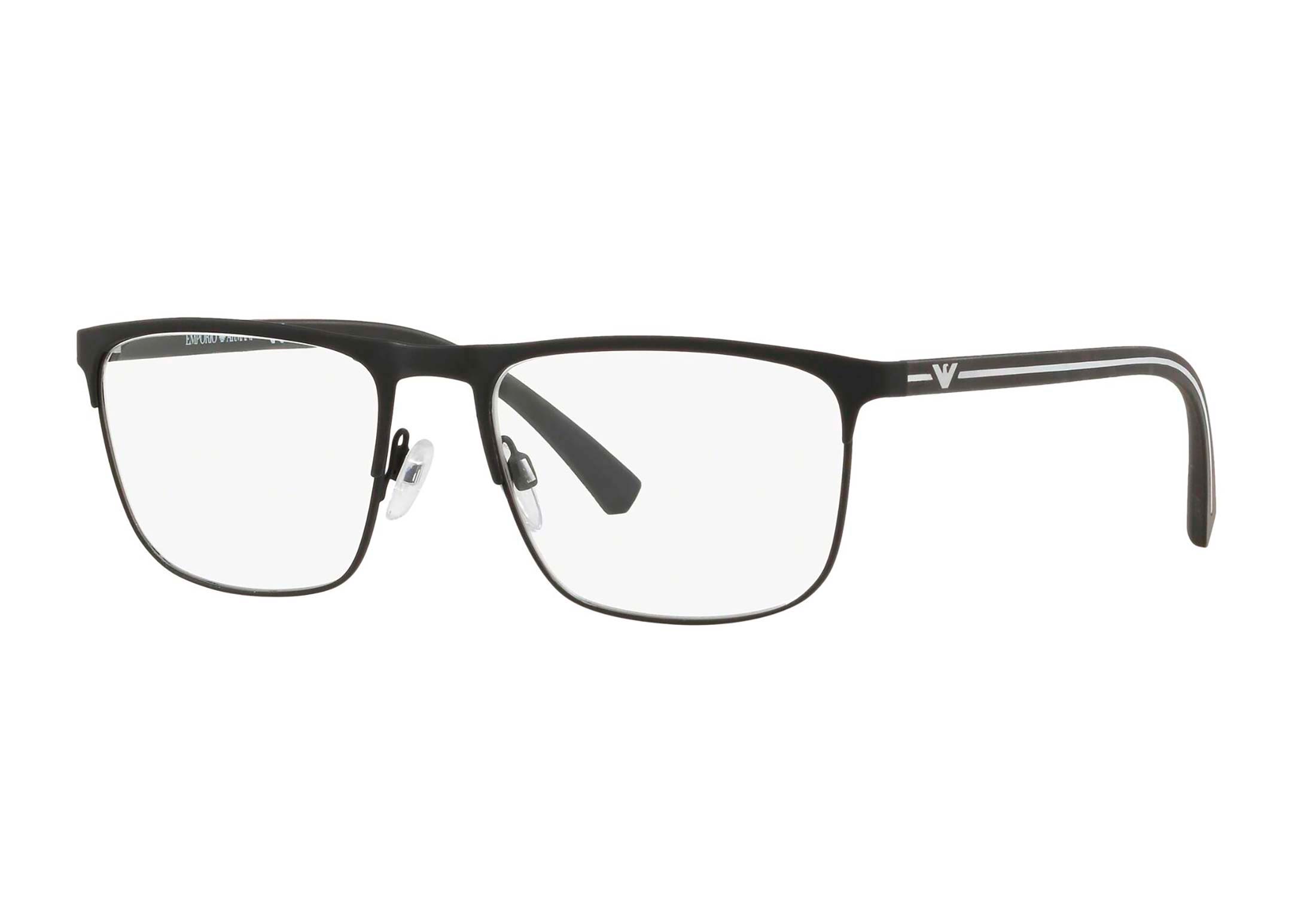 Emporio Armani briller - ea1079 3094 - Svart, Medium Halv ramme i Plast - Rektangulære