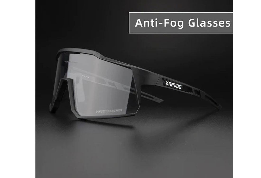Raske briller - Ke9022 Anti-fog Photochromic fra Kapvoe - Svart - plast - sport - standard