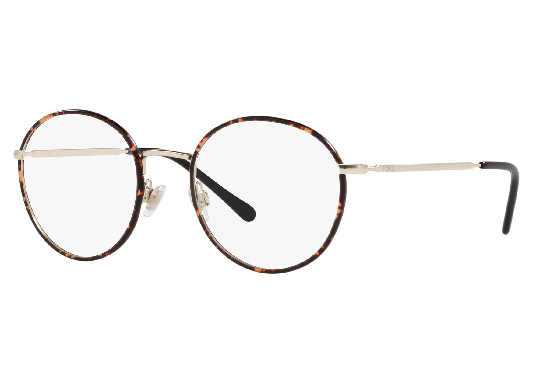 Polo briller - ph2201 5003 - Gull, Mønstret, Medium Hel ramme i Metall, Plast - Rund