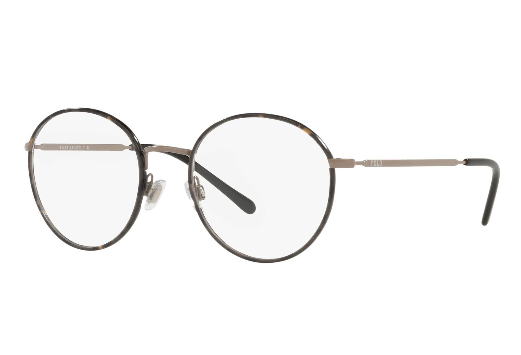 Polo briller - ph2201 5756 - Clear, Mønstret, Medium Hel ramme i Metall, Plast - Rund